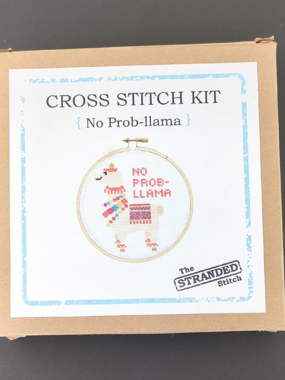 The Stranded Stitch "No Prob-llama" Cross Stitch Kit - Llama Design